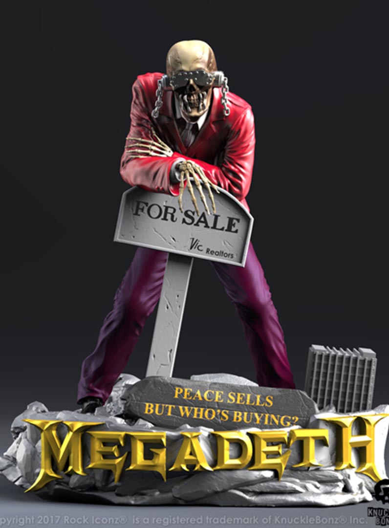 Megadeth ‘Peace Sells’ Vic Rattlehead KnuckleBonz Statue